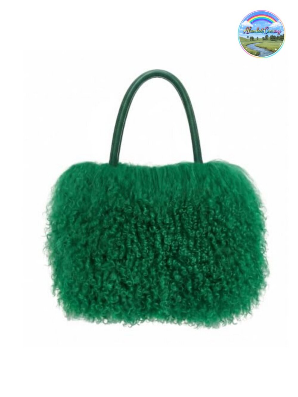Genuine Mongolian Lamb Fur Purse Clutch Evening Bag